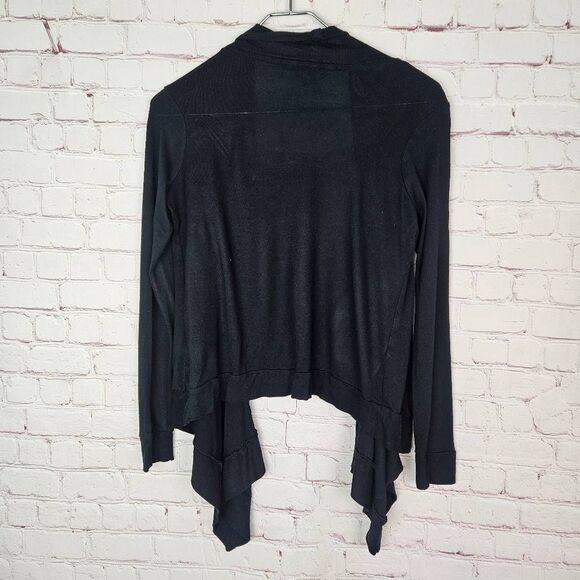 BANANA REPUBLIC FACTORY Black Long Sleeve Open Dress Cardigan Shaw Petite XSmall - Picture 4 of 4
